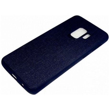Силиконовый чехол Floveme с текстурой под ткань для Samsung Galaxy S9 (черный)