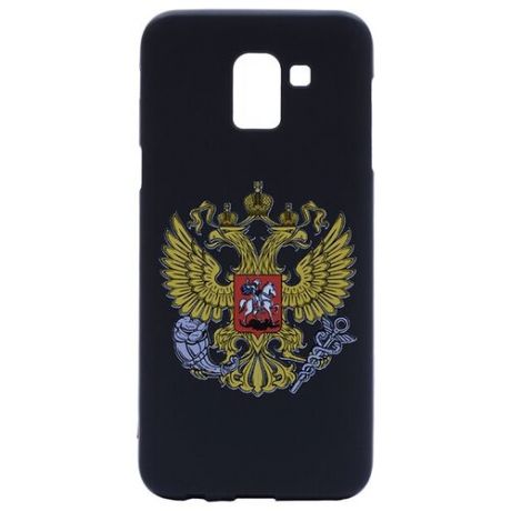Ультратонкая защитная накладка для Samsung Galaxy J6 (2018) с принтом "Герб России"