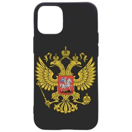 Ультратонкая защитная накладка Gleam 3D для Apple iPhone 12 Mini с принтом "Герб России"