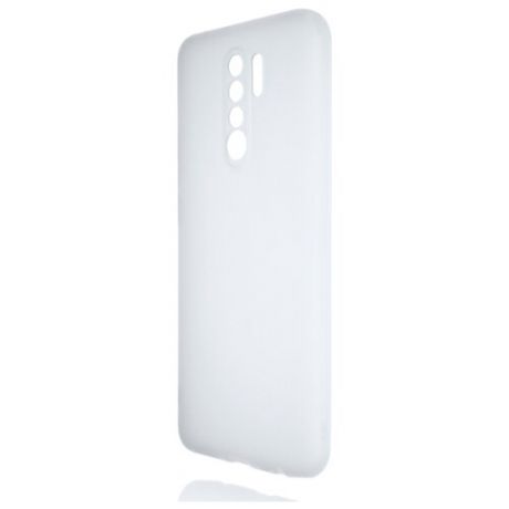 Силиконовый матовый полупрозрачный чехол для Xiaomi RedMi 9 белый