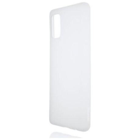 Силиконовый матовый полупрозрачный чехол для Samsung Galaxy A41 белый