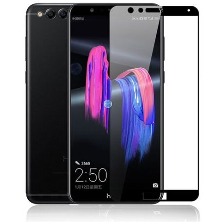 3D полноэкранное ультратонкое износоустойчивое сколостойкое олеофобное защитное стекло для Huawei Honor 7A/Y5 Prime (2018) черный