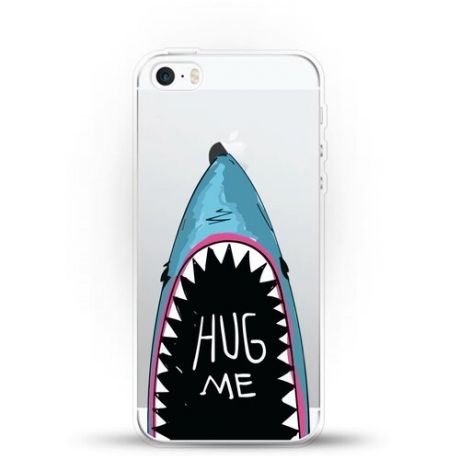 Силиконовый чехол Акула на Apple iPhone 5/5s/SE