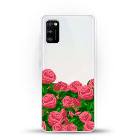 Силиконовый чехол Розы на Samsung Galaxy A41