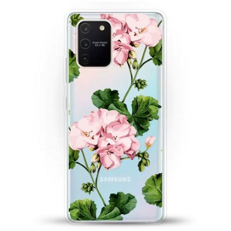 Силиконовый чехол Розовые цветы на Samsung Galaxy S10 Lite