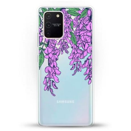 Силиконовый чехол Цветы фиолетовые на Samsung Galaxy S10 Lite