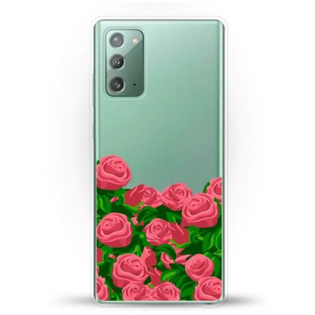 Силиконовый чехол Розы на Samsung Galaxy Note 20