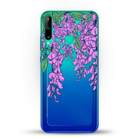 Силиконовый чехол Цветы фиолетовые на Huawei P40 Lite E