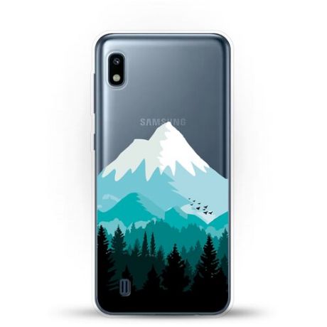 Силиконовый чехол Снежные горы на Samsung Galaxy A10