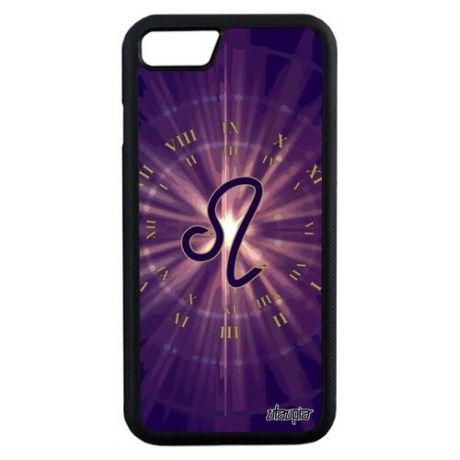 Противоударный чехол на // Apple iPhone 7 // "Гороскоп Водолей" Календарь Созвездие, Utaupia, фиолетовый