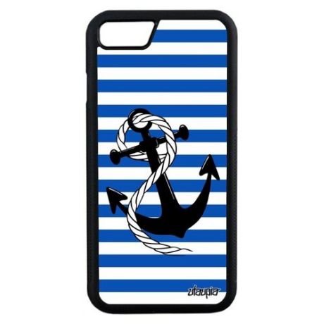 Противоударный чехол для мобильного // Apple iPhone 7 // "Якорь" Плавание Бухта, Utaupia, серый