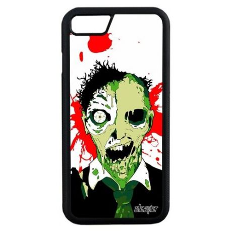 Красивый чехол для смартфона // iPhone 7 // "Зомби" Сплэттер Дизайн, Utaupia, зеленый