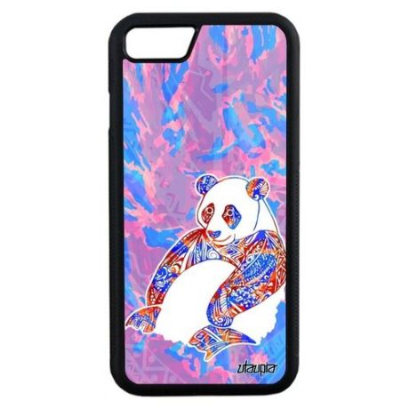 Защитный чехол на смартфон // Apple iPhone 7 // "Панда" Panda Бамбук, Utaupia, серый