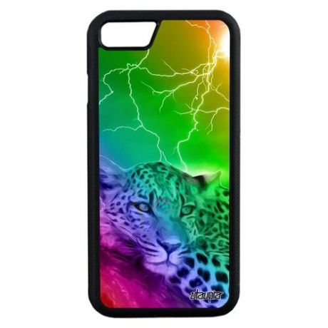 Защитный чехол на смартфон // Apple iPhone 7 // "Леопард" Дизайн Зверь, Utaupia, цветной