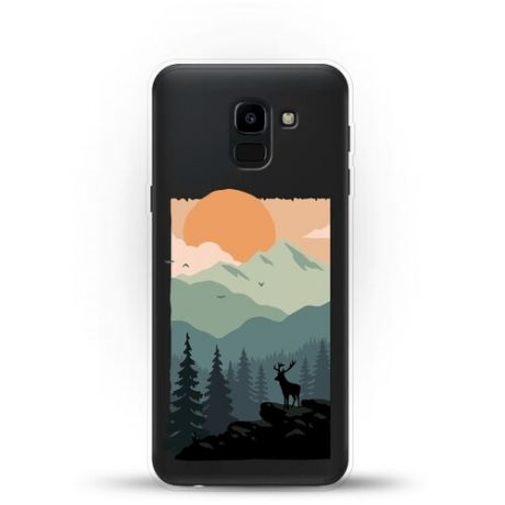 Силиконовый чехол Горы и лес на Samsung Galaxy J6 (2018)