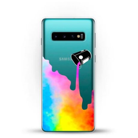 Силиконовый чехол Краски на Samsung Galaxy S10