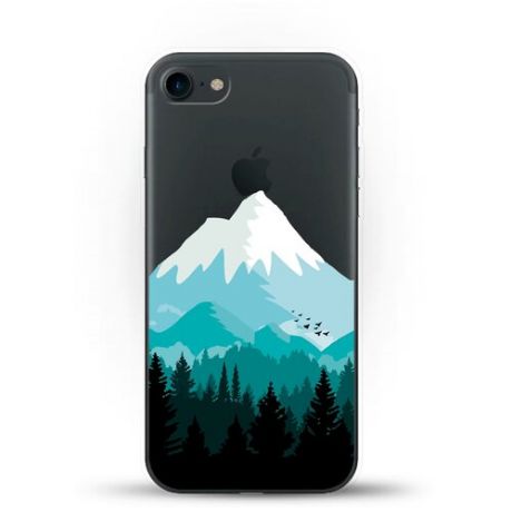 Силиконовый чехол Снежные горы на Apple iPhone 8