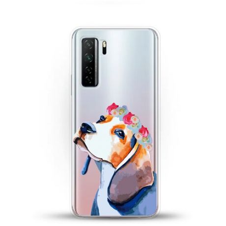 Силиконовый чехол Бигль на Honor 30s