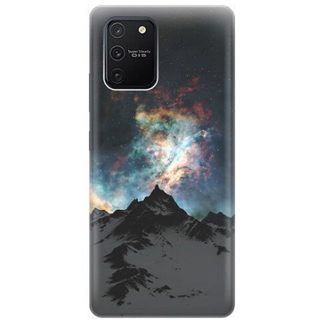 Ультратонкий силиконовый чехол-накладка для Samsung Galaxy S10 Lite / A91 с принтом "Горы и звезды"
