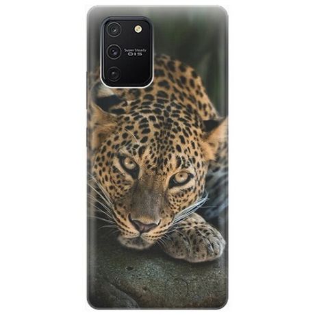 Ультратонкий силиконовый чехол-накладка для Samsung Galaxy S10 Lite / A91 с принтом "Загадочный леопард"