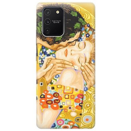 Ультратонкий силиконовый чехол-накладка для Samsung Galaxy S10 Lite / A91 с принтом "Поцелуй"