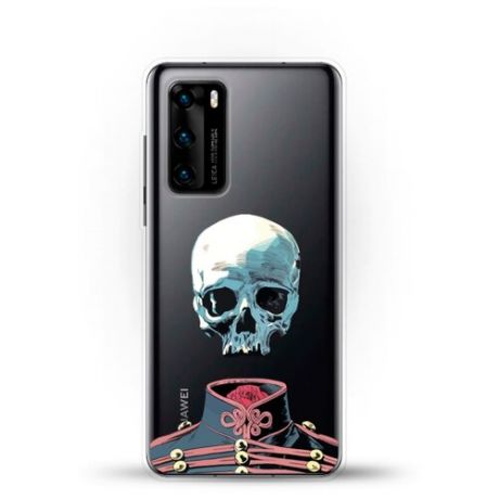 Силиконовый чехол Череп на Huawei P40