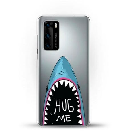Силиконовый чехол Акула на Huawei P40