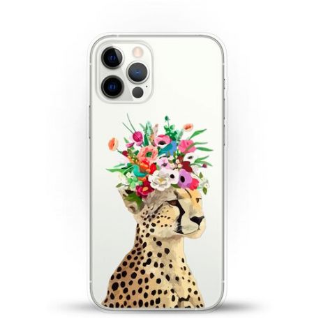 Силиконовый чехол Леопард на Apple iPhone 12 Pro Max