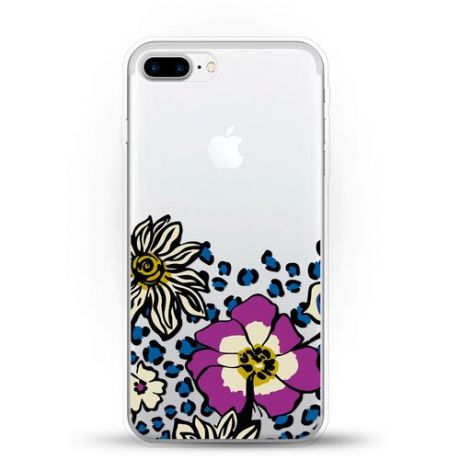 Силиконовый чехол Цветы с узором на Apple iPhone 7 Plus