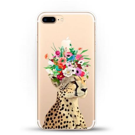 Силиконовый чехол Леопард на Apple iPhone 7 Plus