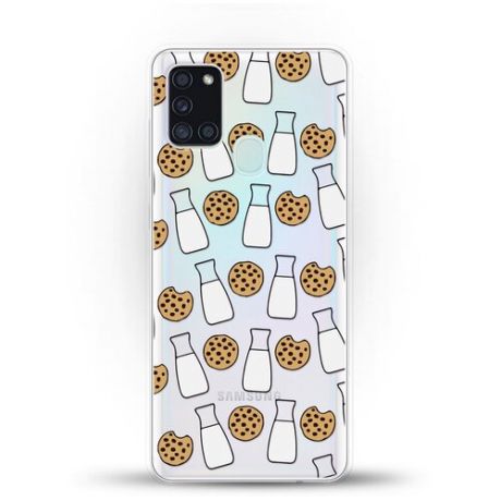 Силиконовый чехол Печеньки и молоко на Samsung Galaxy A21s