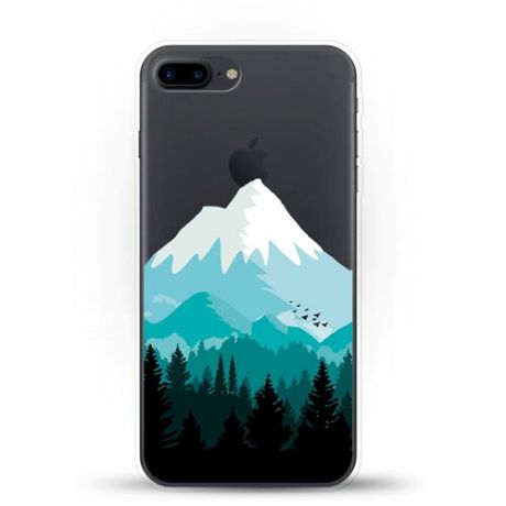 Силиконовый чехол Снежные горы на Apple iPhone 8 Plus