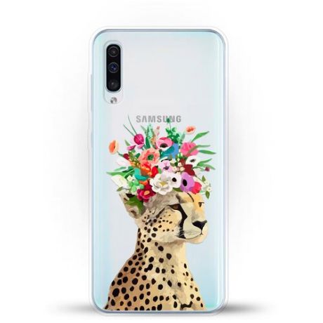 Силиконовый чехол Леопард на Samsung Galaxy A50s