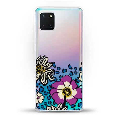 Силиконовый чехол Цветы с узором на Samsung Galaxy Note 10 Lite