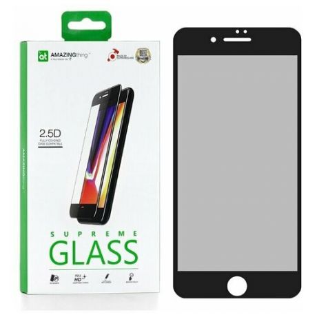 Защитное стекло для Apple iPhone 6 Plus / 6S Plus Amazingthing Silk Privacy / Антишпион / Black 0.33 mm / противоударное стекло / защита дисплея / закалённое стекло / 9H glass / олеофобное покрытие / защита экрана для телефона / 9H стекло / полноэкранное стекло / толстое защитное стекло / защита от царапин / стекло для телефона / закаленное стекло / олеофобное стекло / защита экрана от трещин / защита от падений