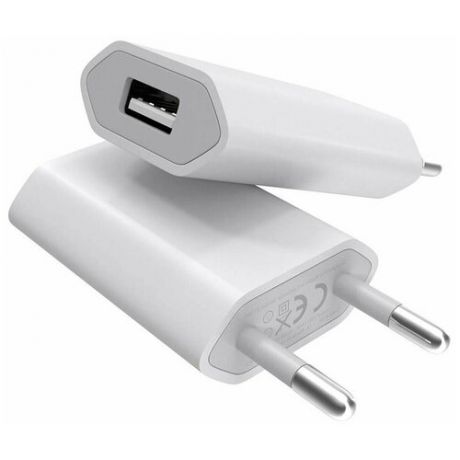 Универсальный блок питания для телефона USB 1A (ЗУ) / Сетевое зарядное устройство для Apple iPhone и Samsung / Адаптер для зарядки (Белый)