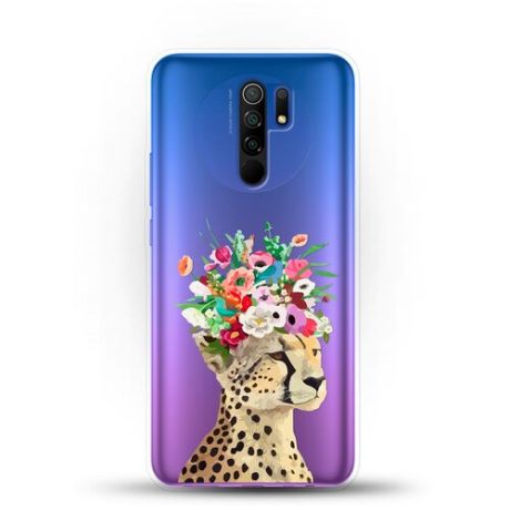 Силиконовый чехол Леопард на Xiaomi Redmi 9