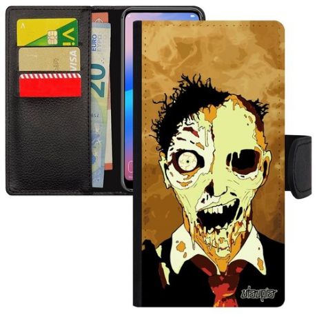 Противоударный чехол книжка для мобильного // Galaxy S8 // "Зомби" Монстр Хэллоуин, Utaupia, цветной