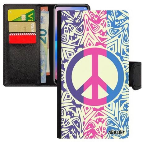 Защитный чехол-книжка на телефон // Apple iPhone 8 // "Peace and Love" Рисунок Стиль, Utaupia, цветной