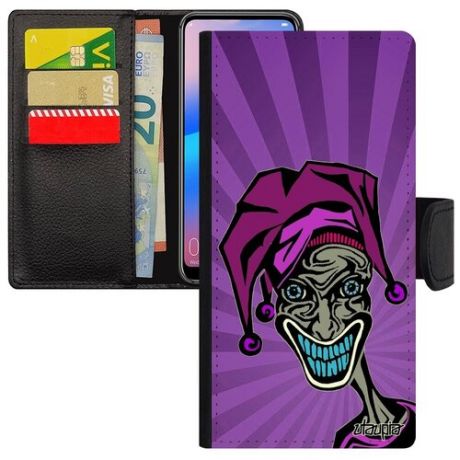Ударопрочный чехол книжка для смарфона // Samsung Galaxy A50 // "Джокер" Дизайн Стиль, Utaupia, фиолетовый