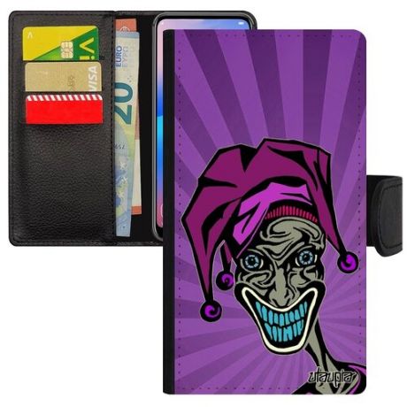 Ударопрочный чехол-книжка на смартфон // Apple iPhone 6 Plus // "Джокер" Комиксы Joker, Utaupia, серый