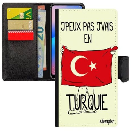 Простой чехол книжка на смартфон // Galaxy S8 // "Еду на Мали" Флаг Путешествие, Utaupia, белый