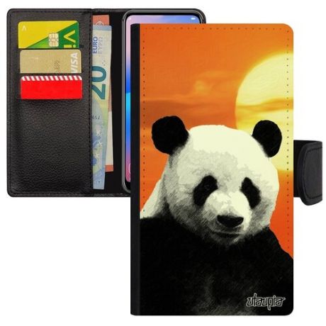 Защитный чехол книжка на // iPhone XS // "Большая панда" Бамбук Китайский, Utaupia, фуксия