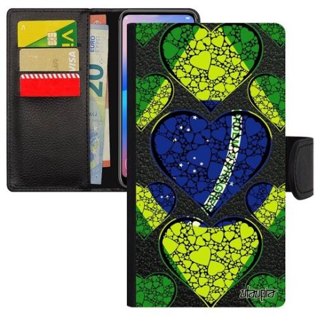 Ударопрочный чехол-книжка на телефон // Apple iPhone 7 // "Флаг Конго Киншаса с сердцем" Туризм Страна, Utaupia, цветной