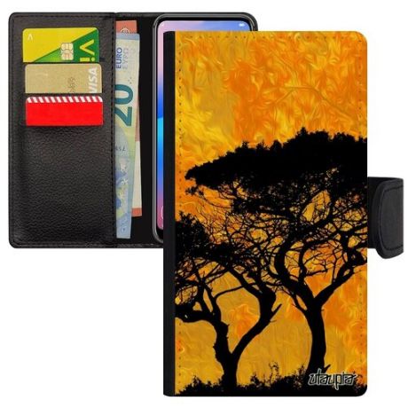Красивый чехол-книжка для мобильного // Apple iPhone 7 // "Гренадил" Африка Дизайн, Utaupia, голубой