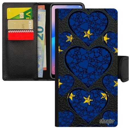 Защитный чехол книжка на телефон // Samsung Galaxy S8 // "Флаг Ирландии с сердцем" Страна Любовь, Utaupia, цветной