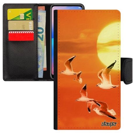 Защитный чехол-книжка на смартфон // iPhone 7 Plus // "Чайки" Птицы Крачка, Utaupia, цветной
