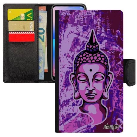 Красивый чехол-книжка для телефона // iPhone 8 Plus // "Будда" Азия Buddha, Utaupia, серый