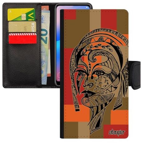 Защитный чехол-книжка для мобильного // Samsung Galaxy S7 Edge // "Портрет женщины" Стиль Феерия, Utaupia, цветной