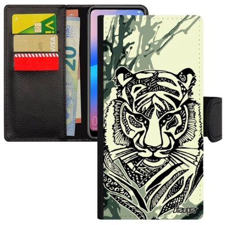 Противоударный чехол-книжка для телефона // Samsung Galaxy A50 // "Тигр" Африка Дизайн, Utaupia, цветной